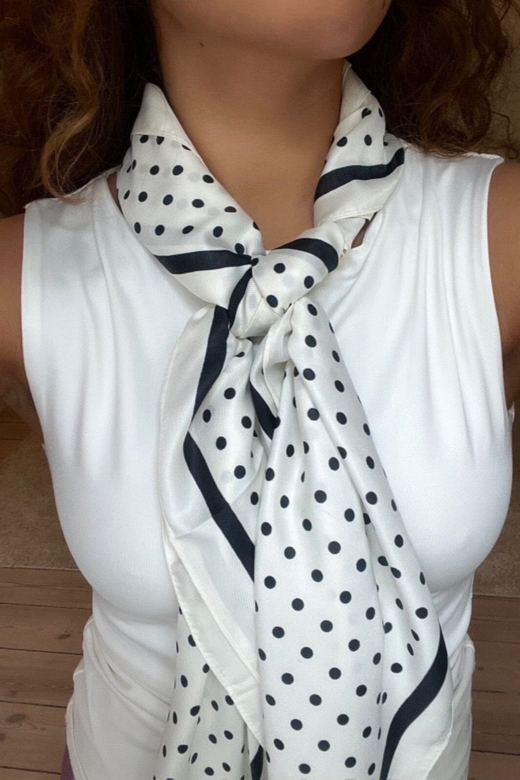 A-bee - Alessandra Scarf - White Tørklæder