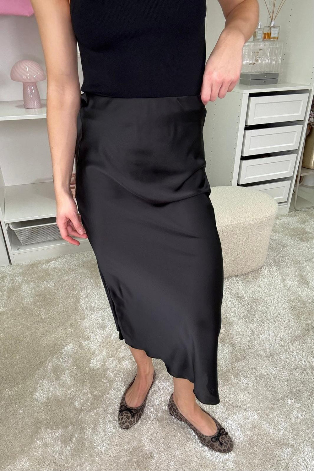 A-bee - Anne Skirt - Black Nederdele
