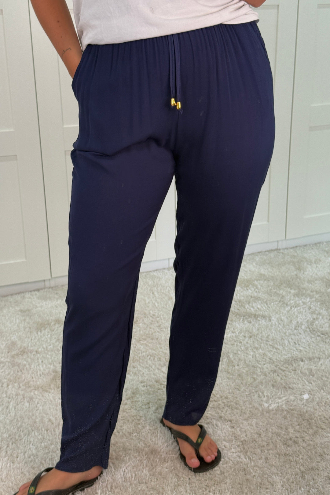 A-bee - Mina Pants - Navy Bukser