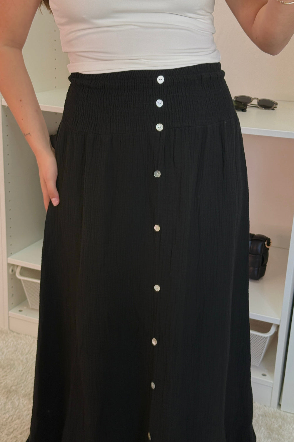 A-bee - Stine Skirt - Black Nederdele