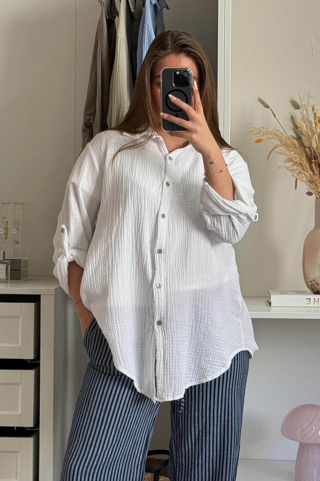 A-bee - Tilde Shirt - White Skjorter