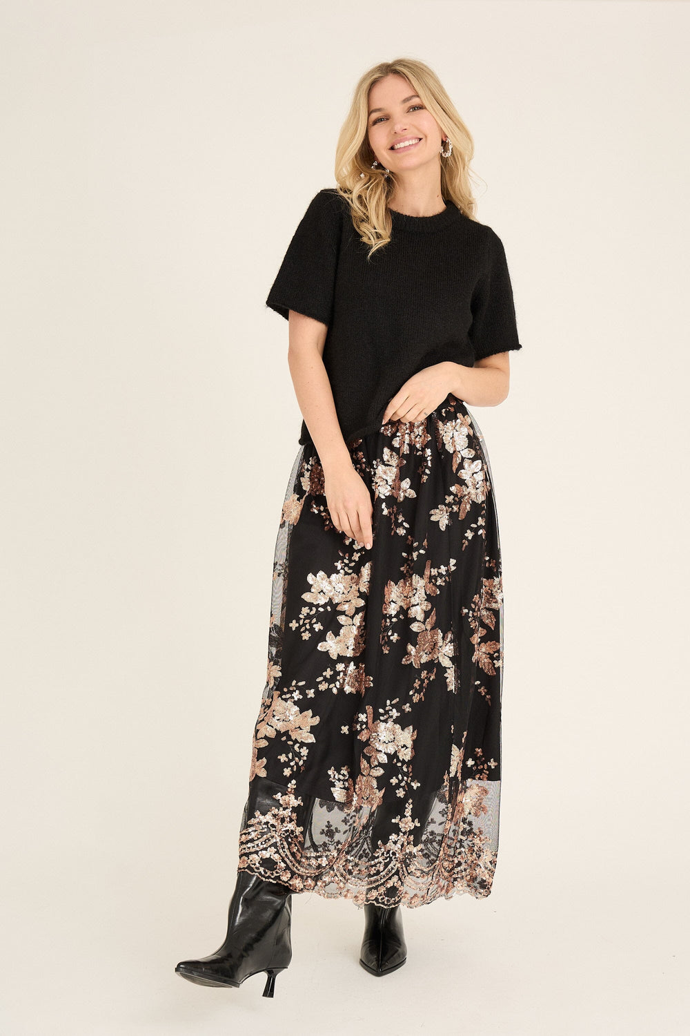 A-View - Estelle Skirt AV6094 - 307 - Rose Gold Nederdele
