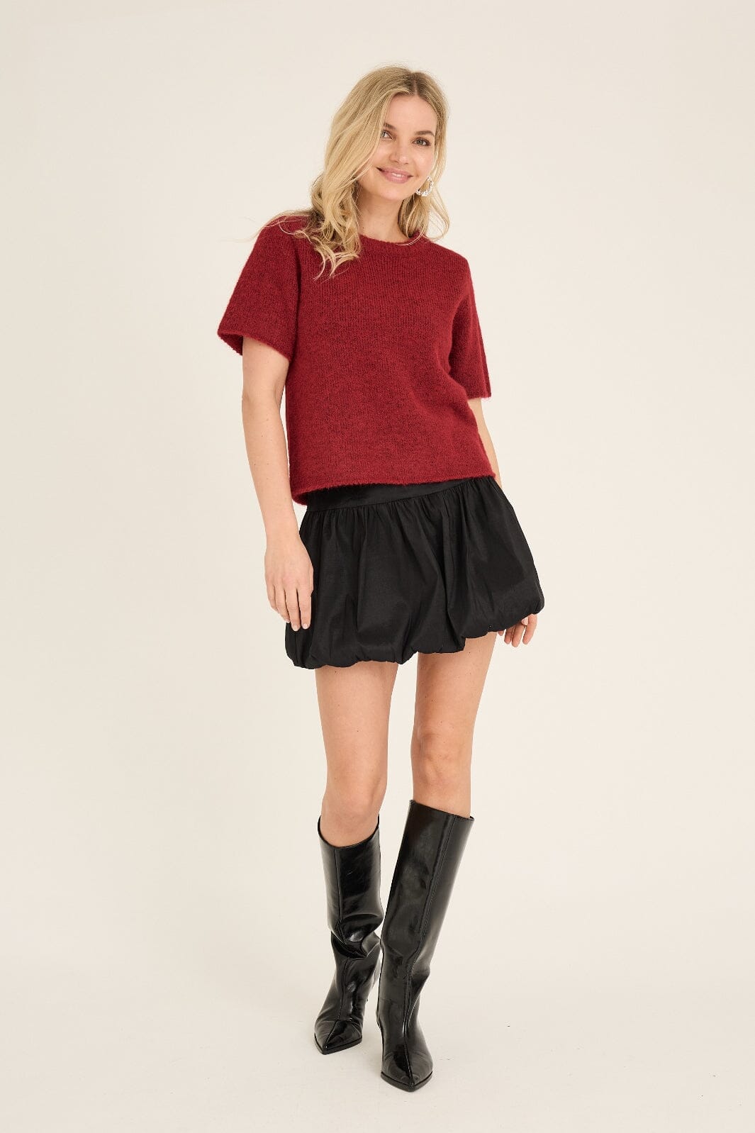 A-View - Fia New Baloon Skirt AV6099 - 999 - Black Nederdele