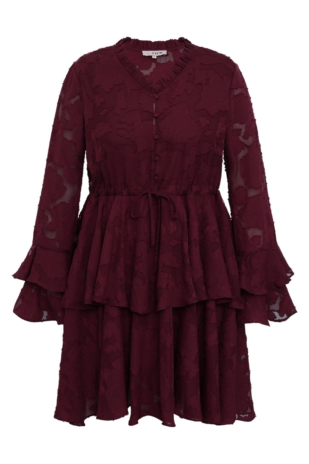 A-View - Floretta Dress AV7022 - 266 - Cabernet Kjoler
