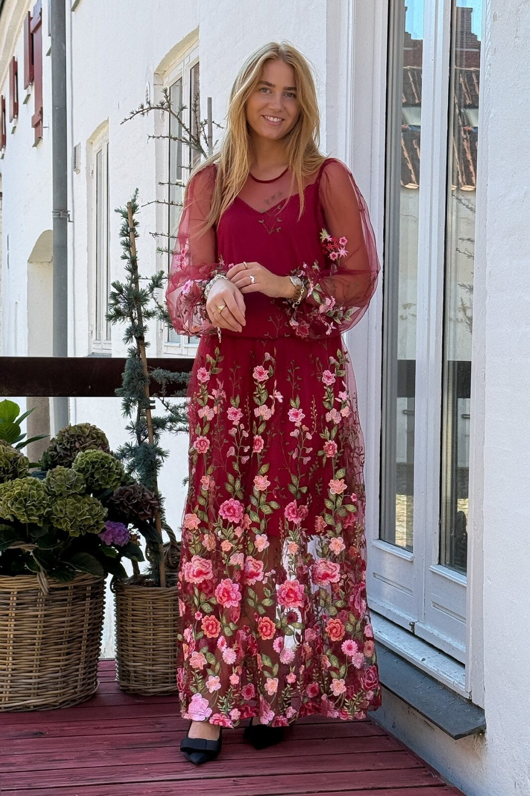 A-View - Fuschia Dress AV4614 - 373 - Bordeaux/Rose Kjoler