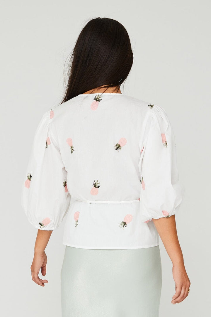 A-View - Rebekka Fruit Blouse - 199 White/Pink Bluser