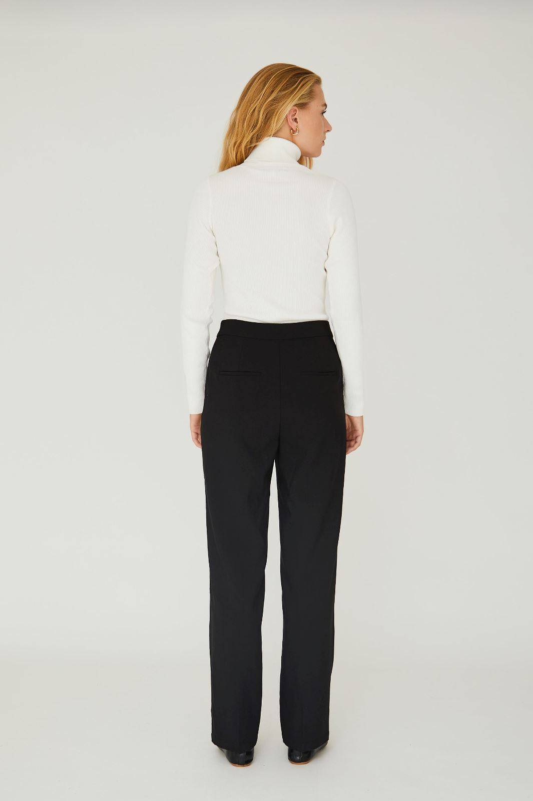 A-View - Rib Rollneck Blouse - 005 Off White Strikbluser