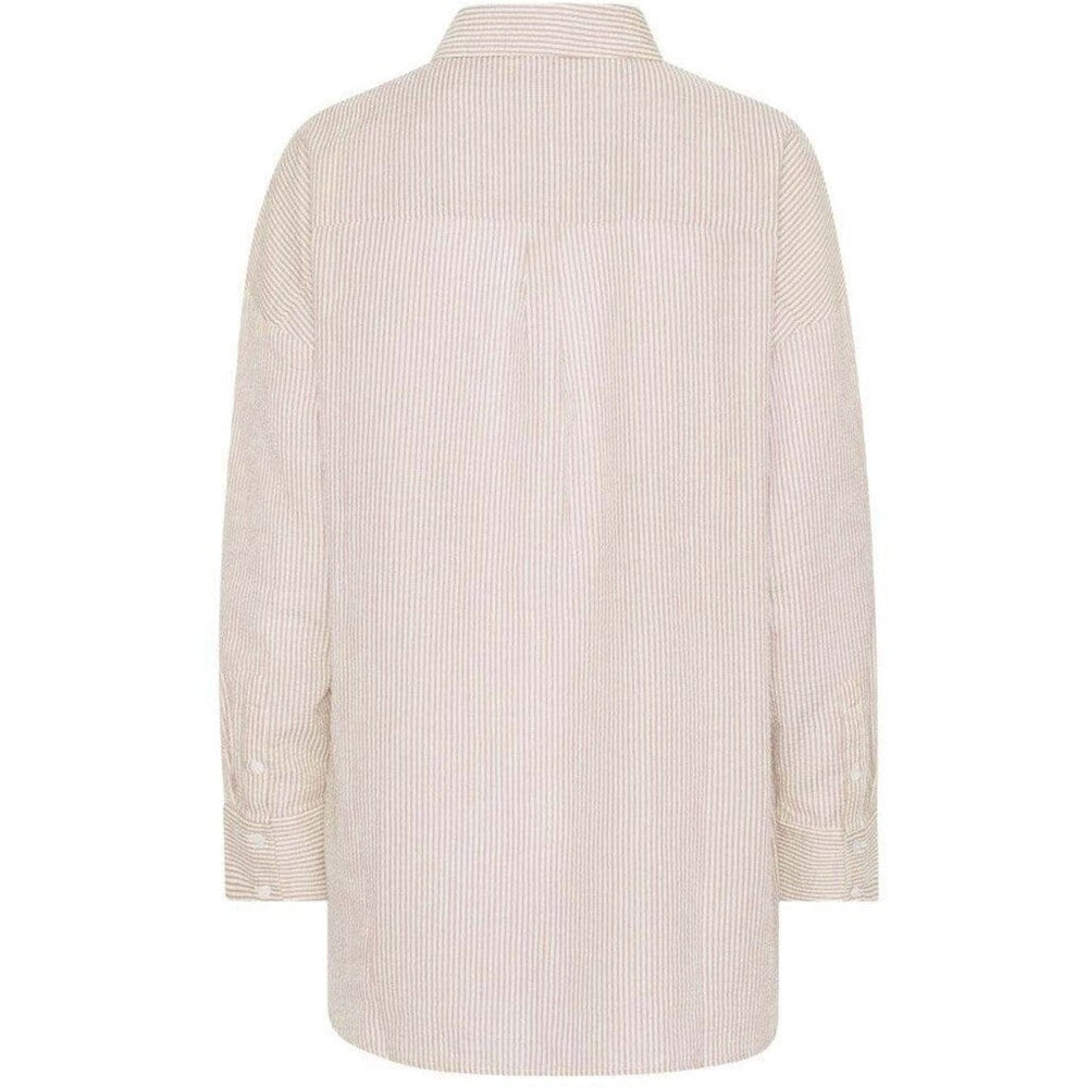 A-View - Sonja Shirt - 077 Sand/White Skjorter
