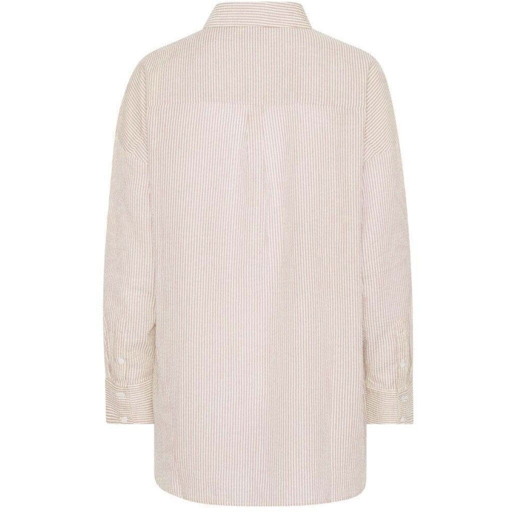 A-View - Sonja Shirt - 077 Sand/White Skjorter