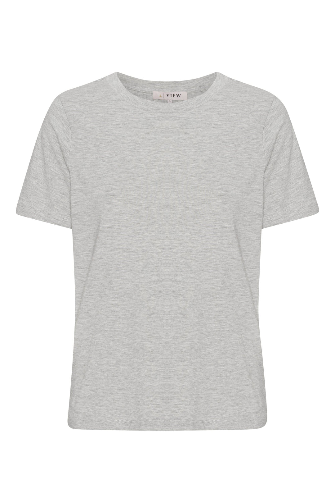 A-VIEW - Stabil Top S/S - 055 Light Grey Melange T-shirts