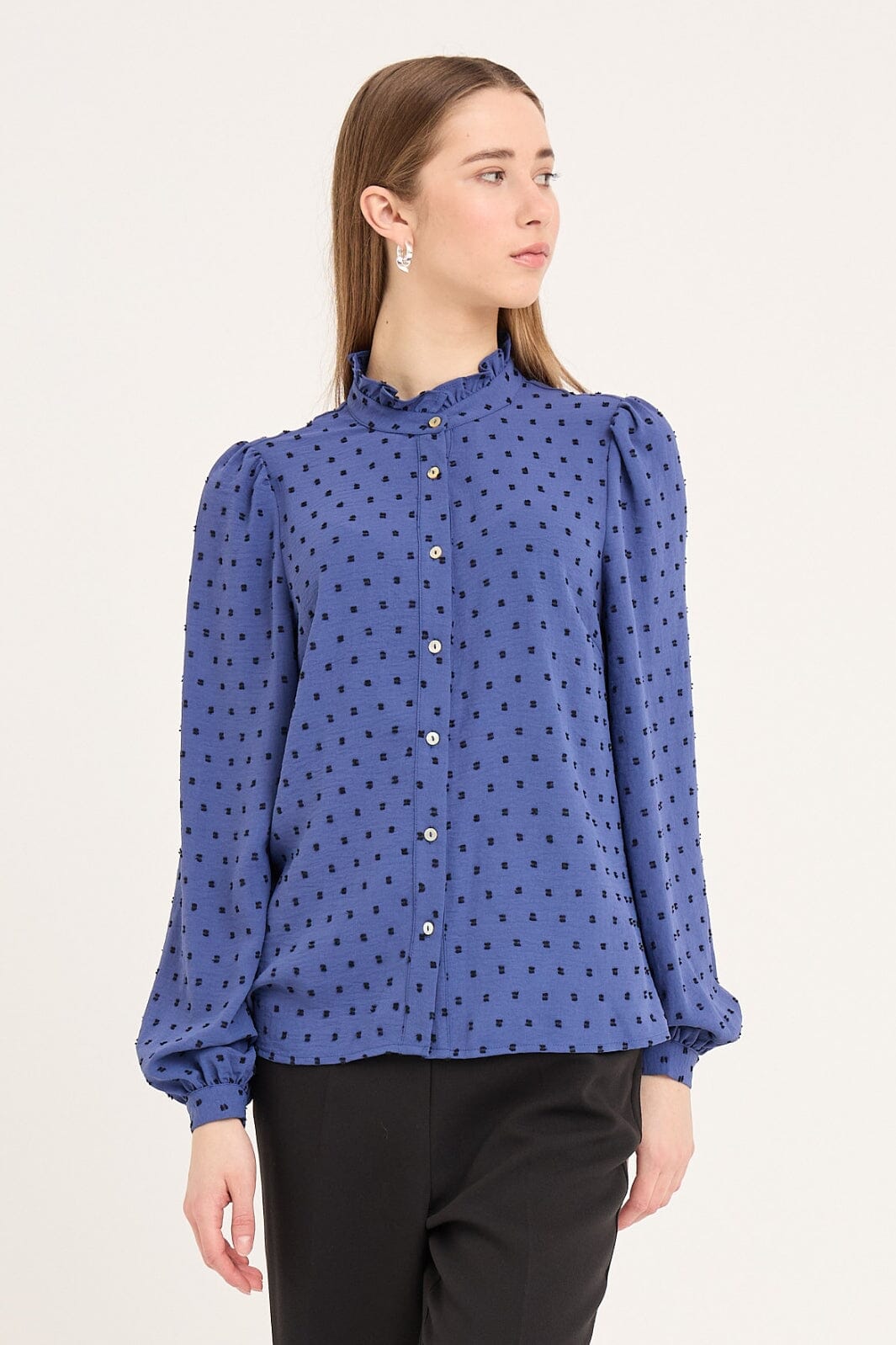 A-View - Vanessa L/S Shirt AV6024 - 294 - Blue/Black
