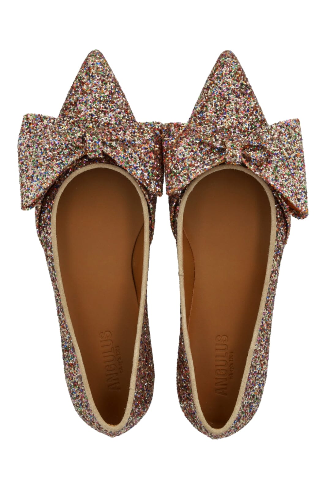 Angulus - Bow Ballerina In Sparkling Glitter 1703-101 - Multi Glitter/sand