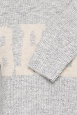 Ball - Bastacy Pullover 50405019 - 204054 - Medium Grey Melange Strikbluser