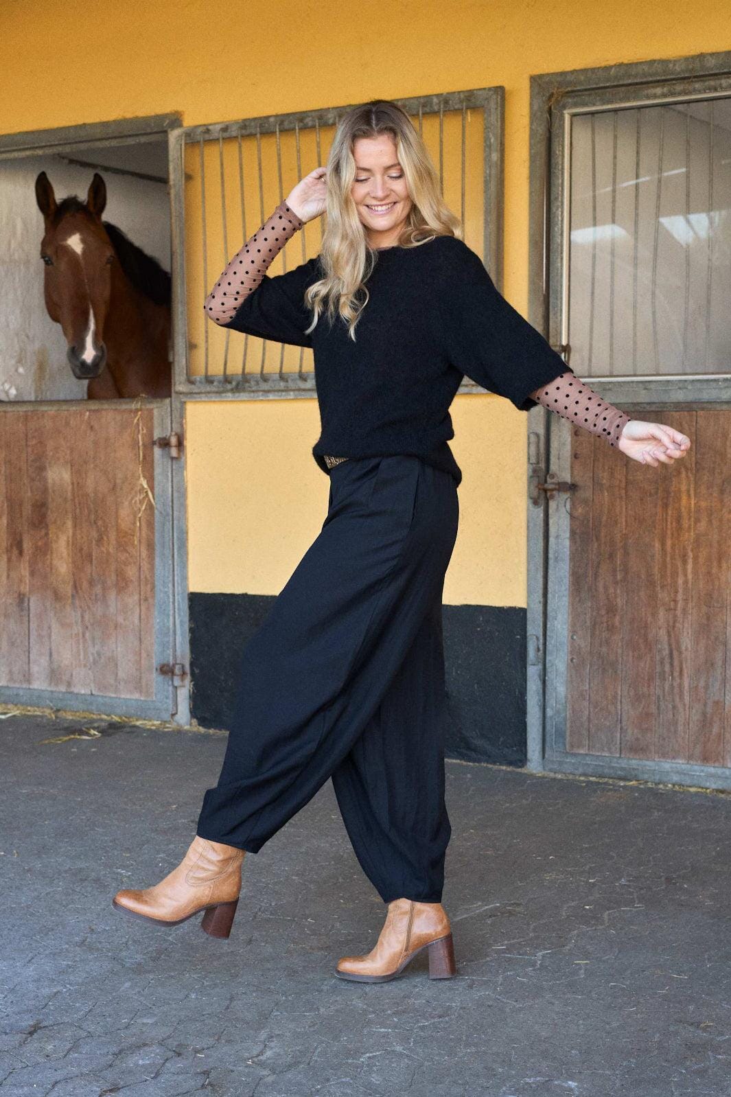 Black Colour - Bcabu Balloon Pant 41023 - Black Bukser