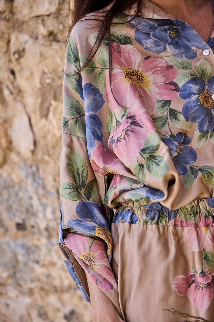 Black Colour - Bcemme Flower Pants 40950 - Frappe