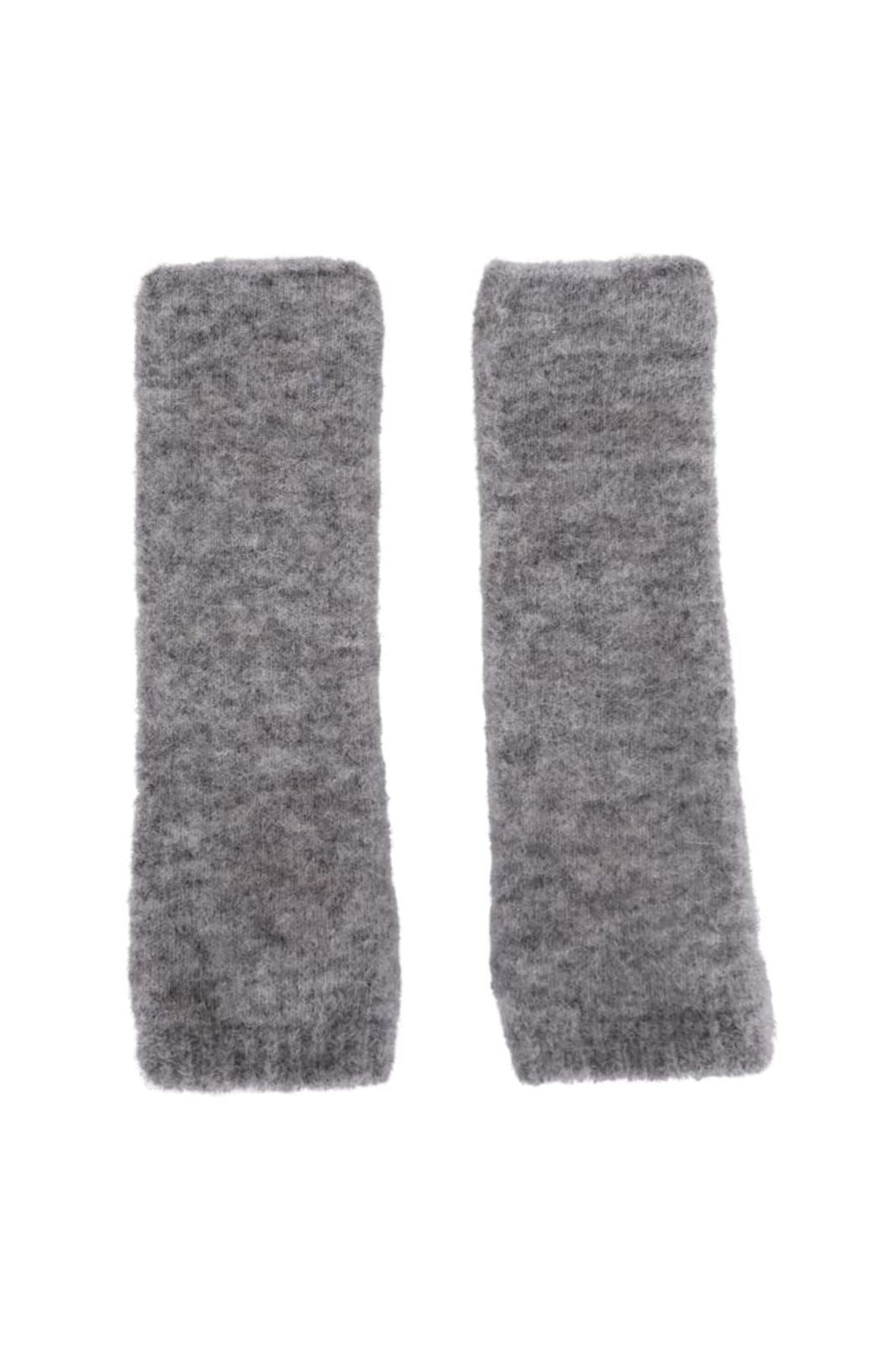 Black Colour - Bcginger Alpaca Handwarmers - Grey Handsker & vanter