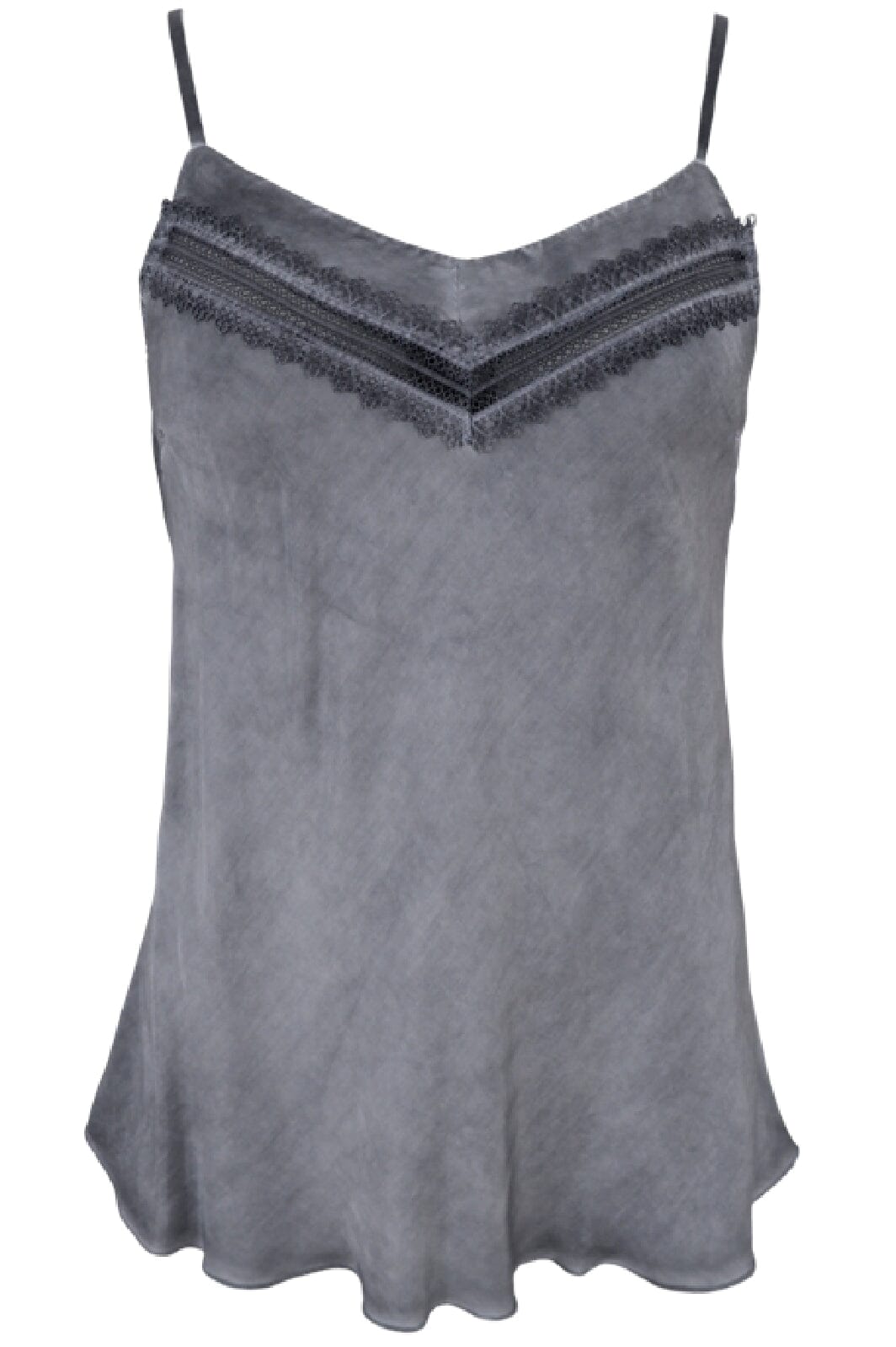 Black Colour - Bclou Satin Strap Top - Grey T-shirts