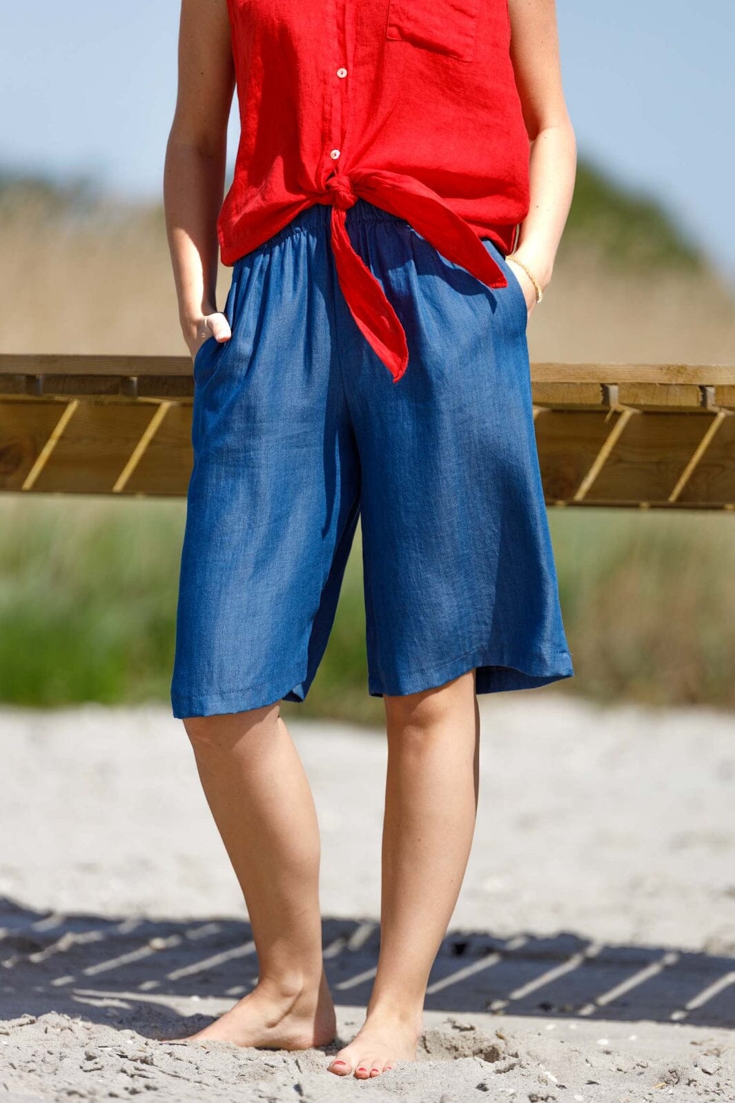 Black Colour - Bcpueblo Tencel Shorts 40906 - Jeans Blue