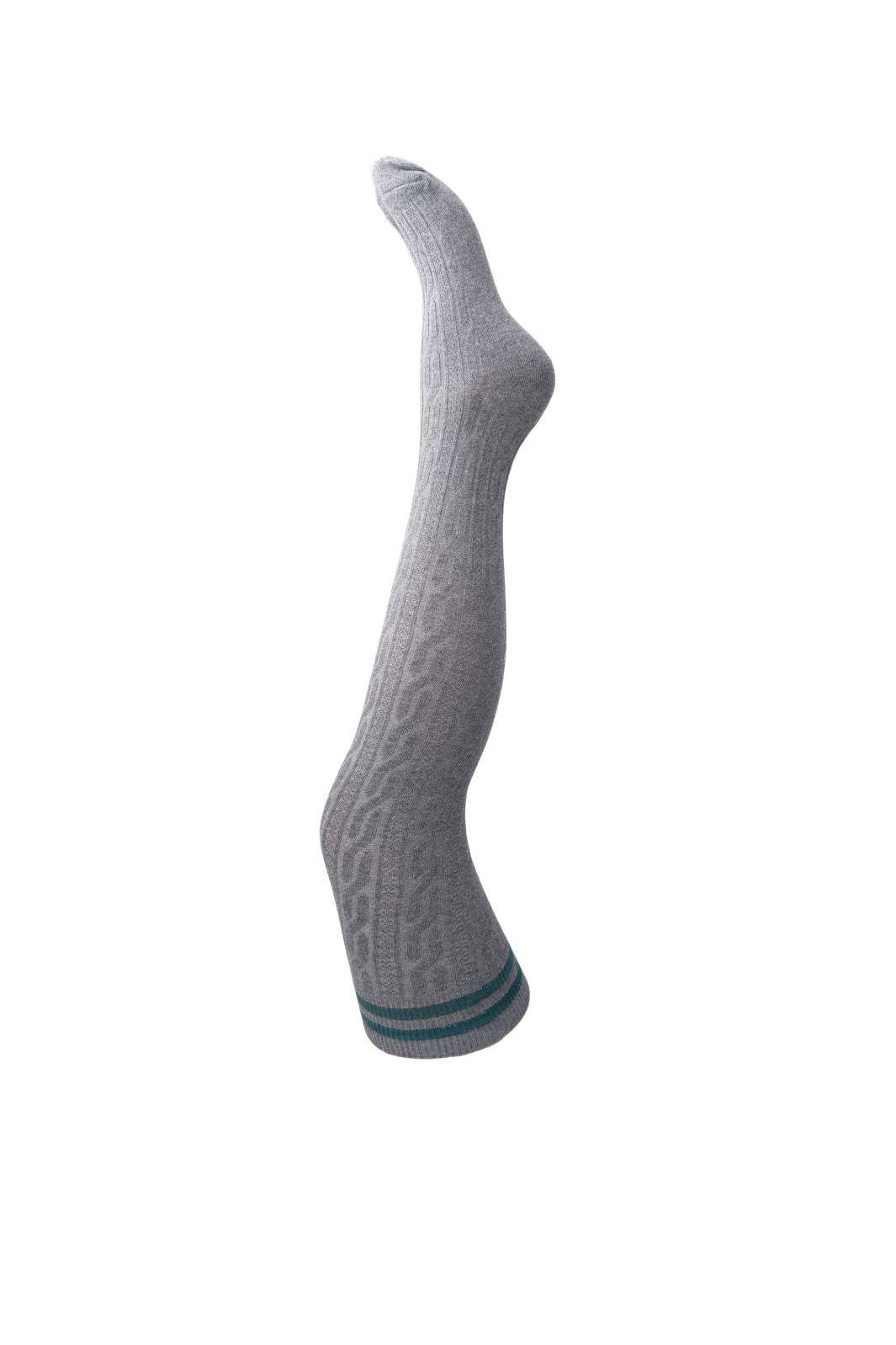 Black Colour - Bcschmidt Knee High Cable Sock 4368 - Grey