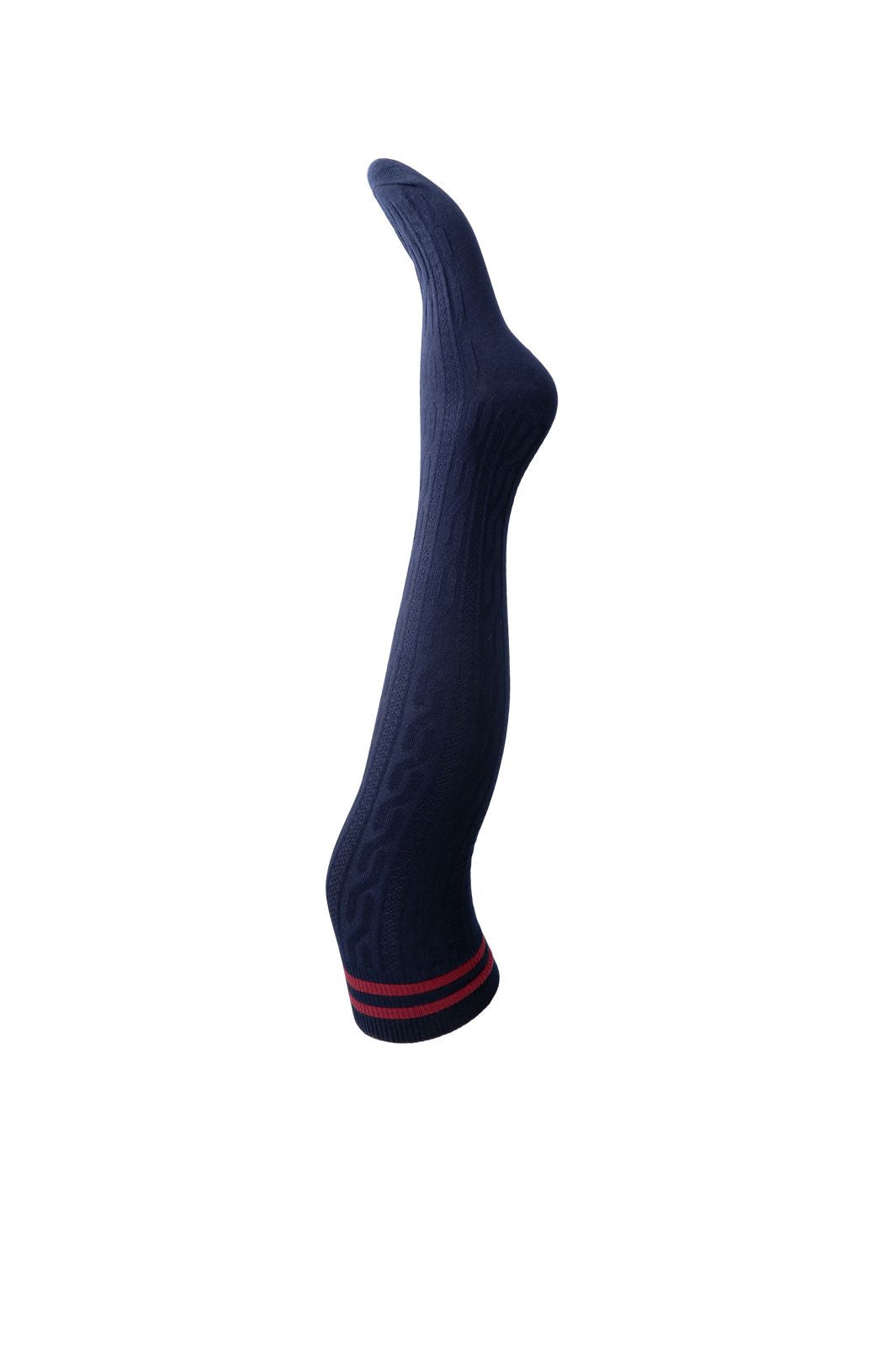 Black Colour - Bcschmidt Knee High Cable Sock 4368 - Navy