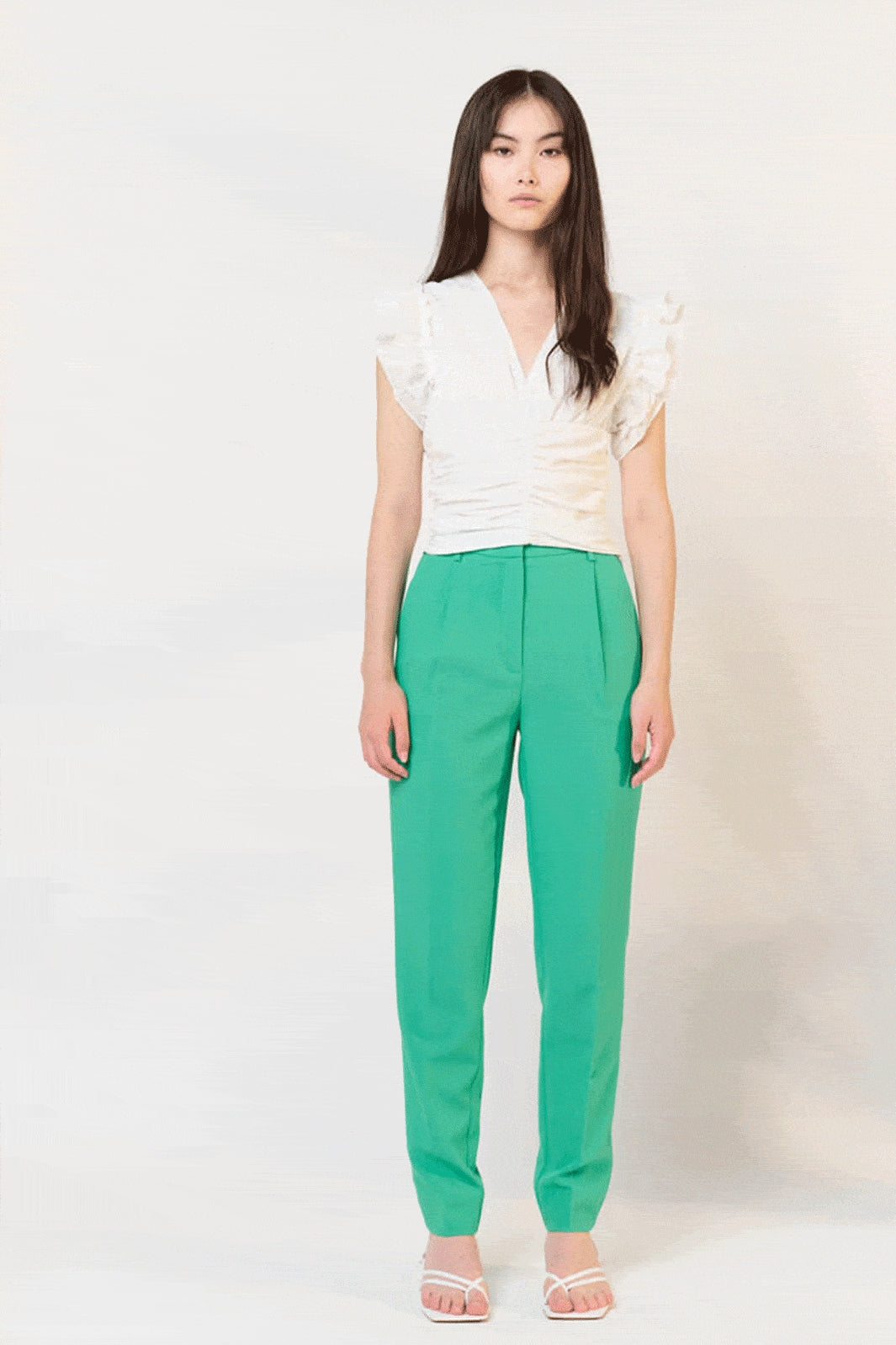 Bruuns Bazaar - CindySus Ciry Pants - Bright Green Bukser