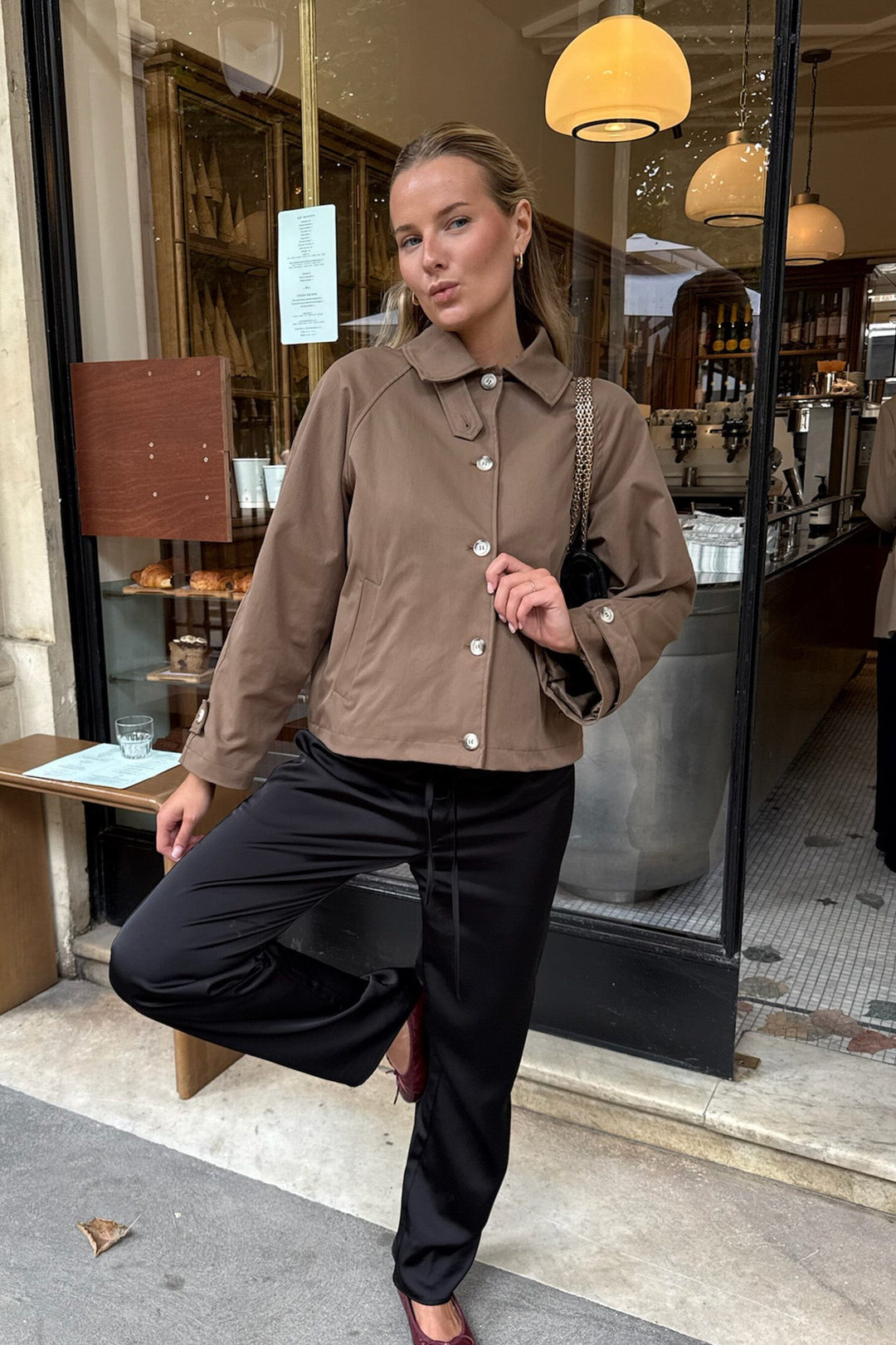 BYIC - Avaic Short Trenchcoat A23824 - Dark Brown Jakker