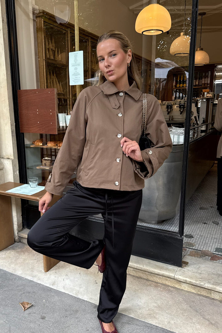 BYIC - Avaic Short Trenchcoat A23824 - Dark Brown Jakker