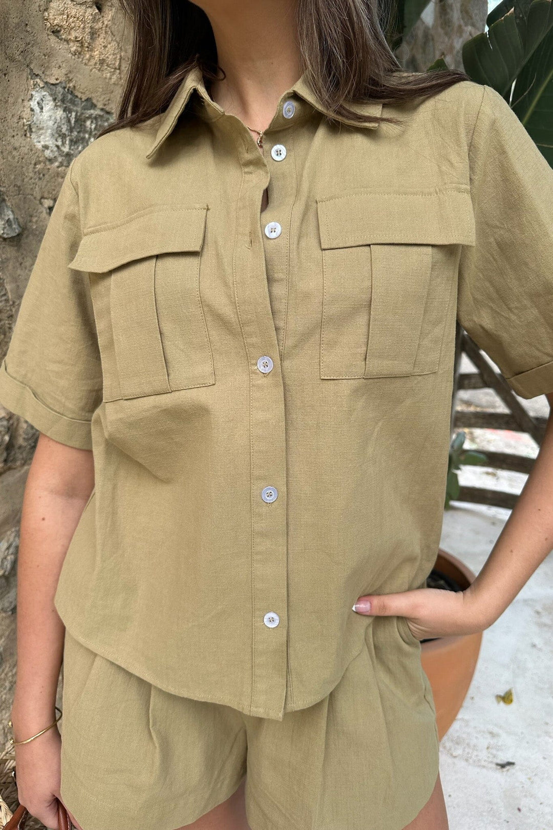 BYIC - Celinaic Shirt - lkhaki Light Khaki Bluser