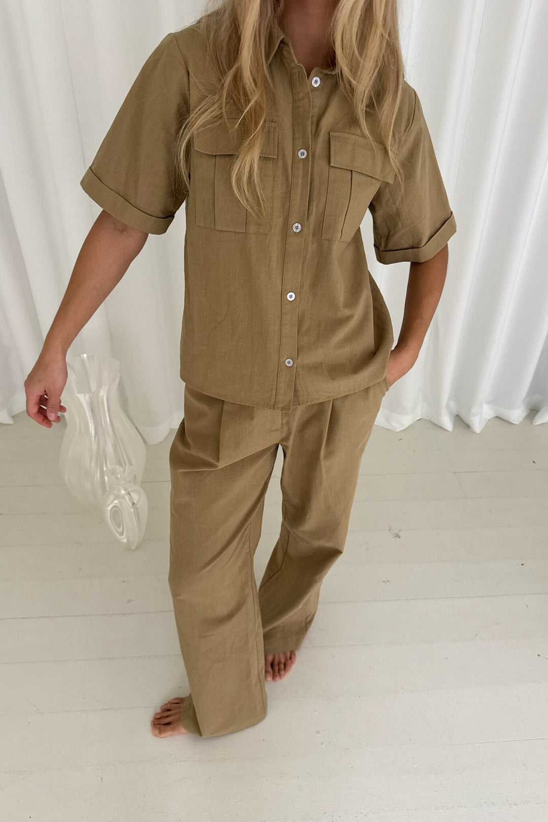 BYIC - Celinaic Shirt - lkhaki Light Khaki Bluser