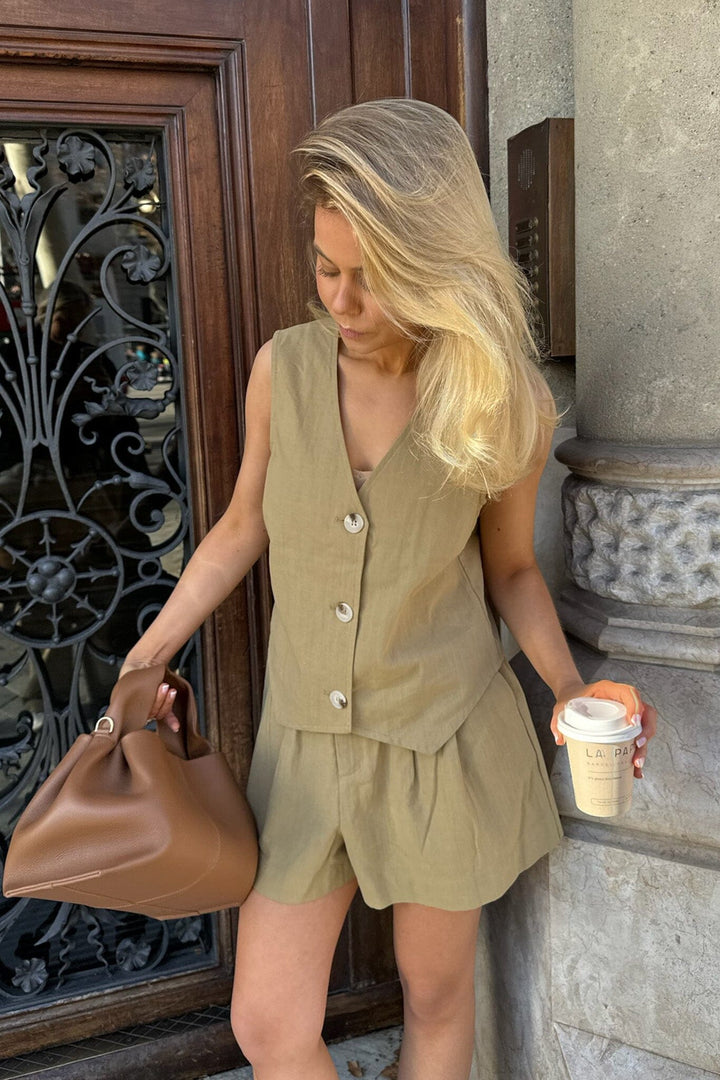 BYIC - Celinaic Vest - lkhaki Light Khaki Blazere