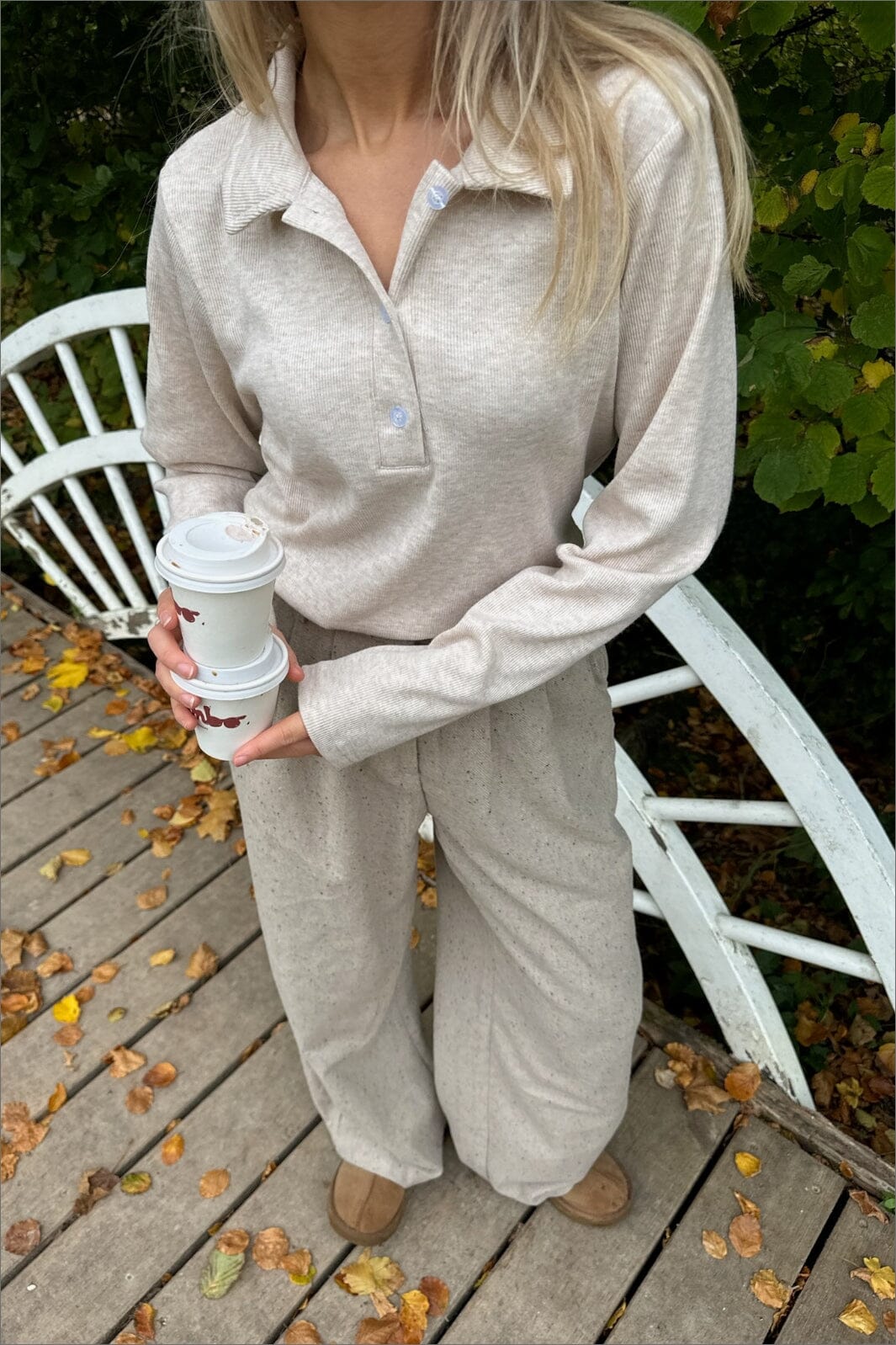 BYIC - Claraic Pants - beigem Beige Melange Bukser