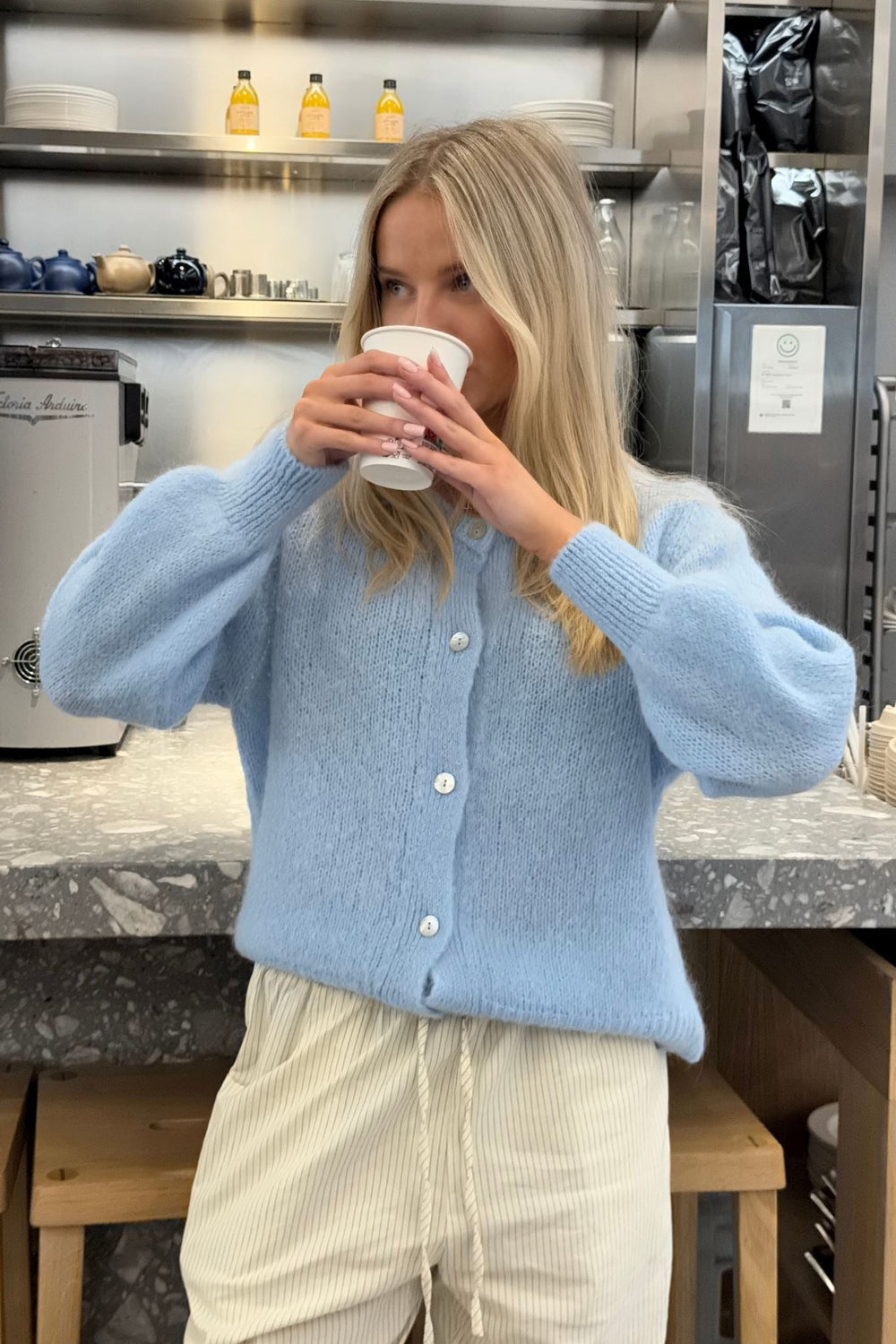 BYIC - Idaic Cardigan - lblue Light Blue Cardigans