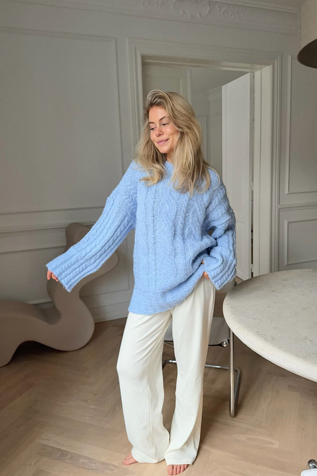 BYIC - Kikiic Sweater - lblue Light Blue Strikbluser