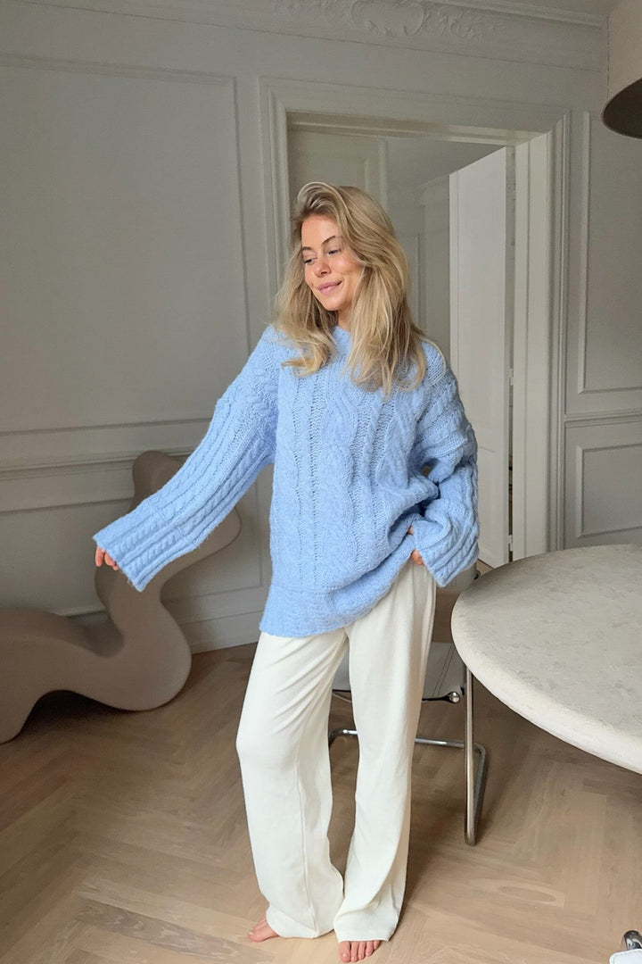BYIC - Kikiic Sweater - lblue Light Blue Strikbluser