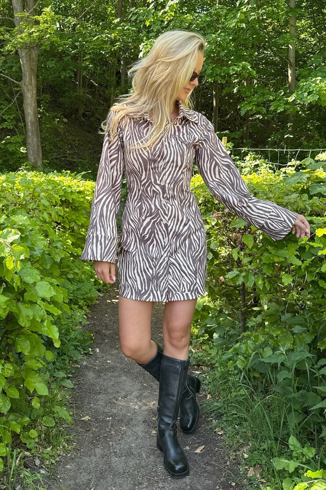 BYIC - Maryic Dress A23936 - Brown Zebra