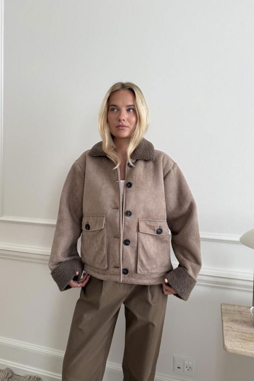 BYIC - Siaic Teddy Jacket A23664 - Light Brown Jakker