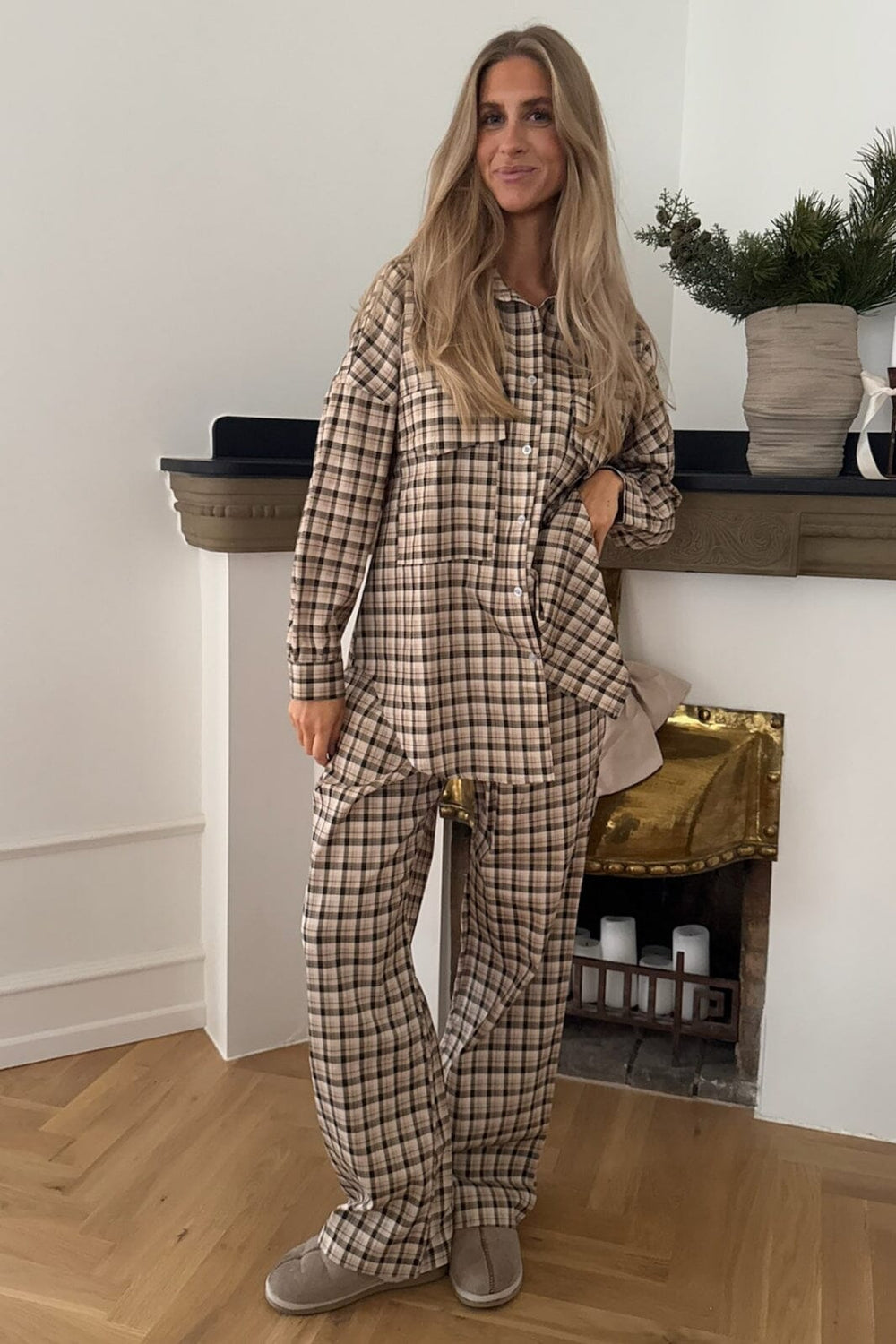 BYIC - Theldaic Shirt - bbc Beige Black Checks Skjorter