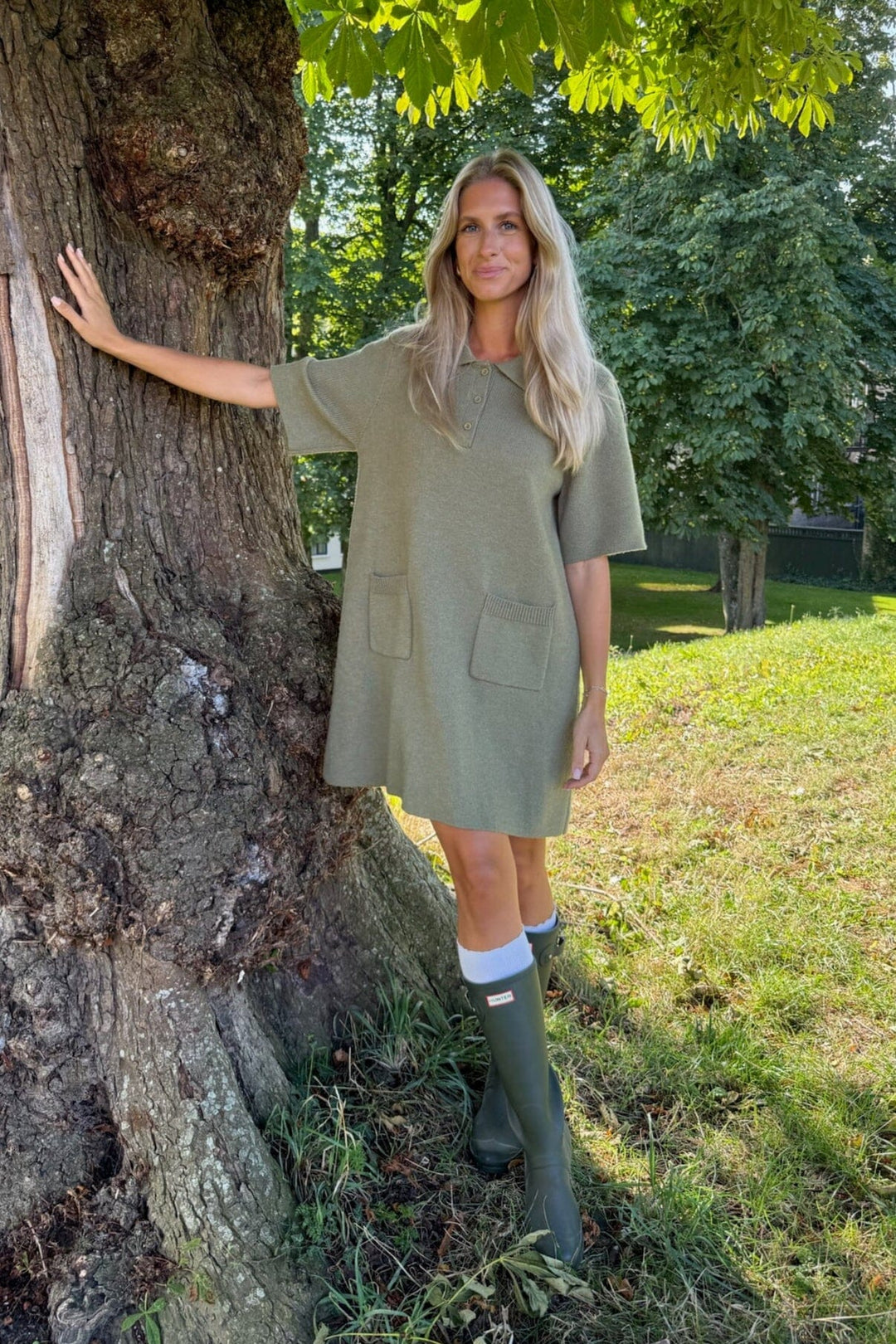 BYIC x Molly&My - Sific Knit Dress H097-3 - Army Green Kjoler