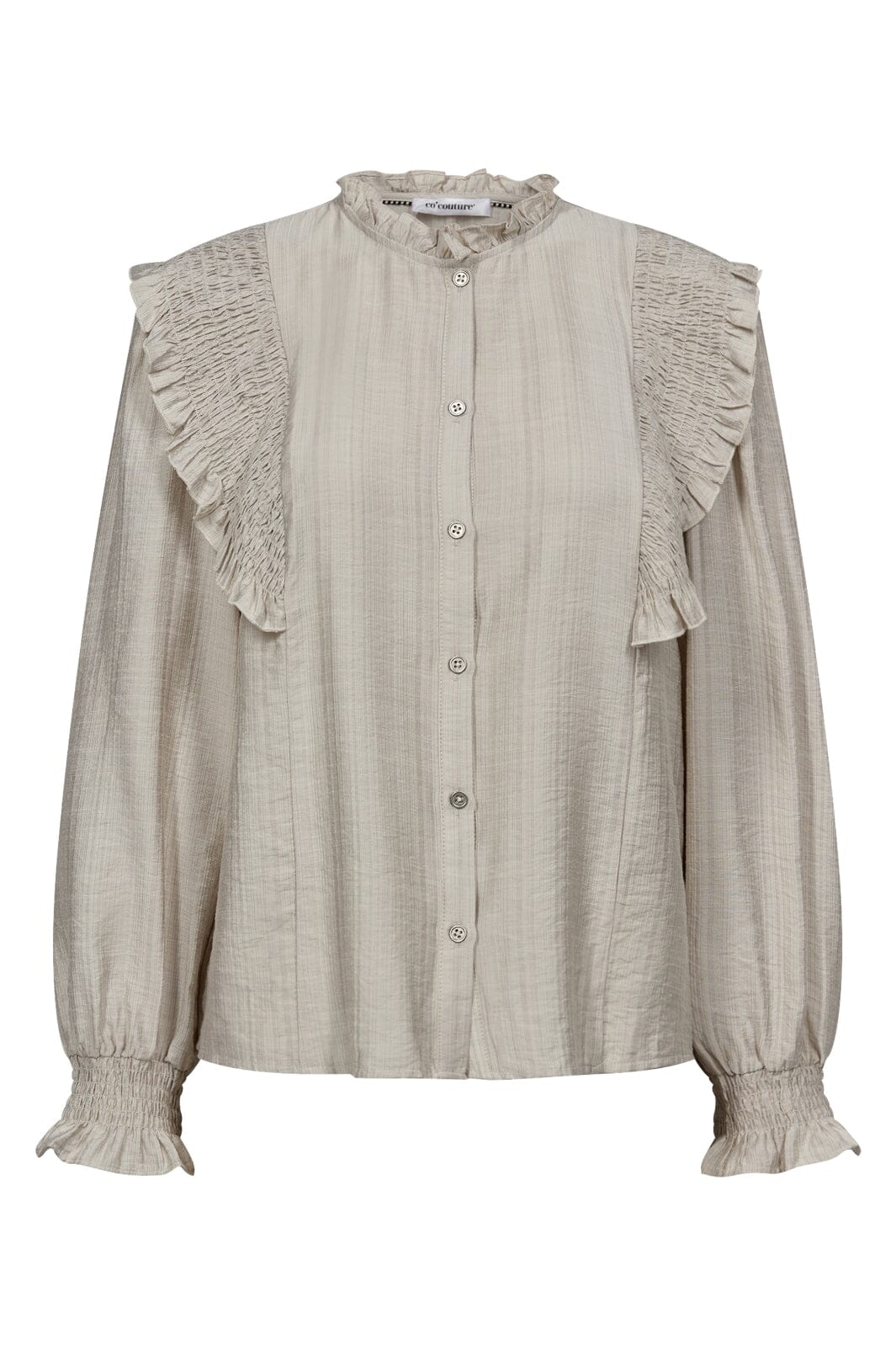 Co´couture - Anguscc Smock Frill Shirt - 199 Bone Skjorter