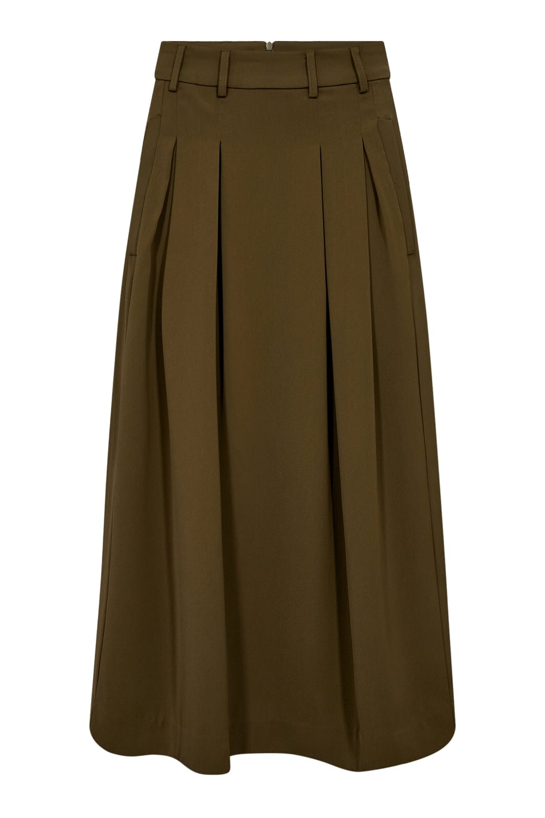 Co´Couture - Anyacc Pleat Skirt 34178 - 69 - Military Olive