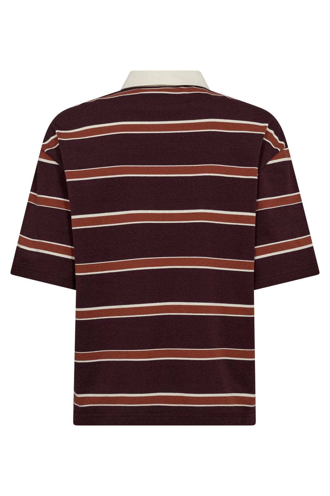 Co´Couture - Augustacc Stripe Polo Tee 33175 - 87 - Winered