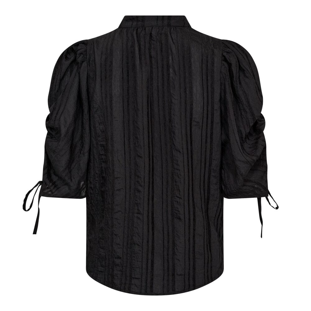 Co´Couture - Kesicc Ss Puff Blouse 35956 - 96 - Black Bluser