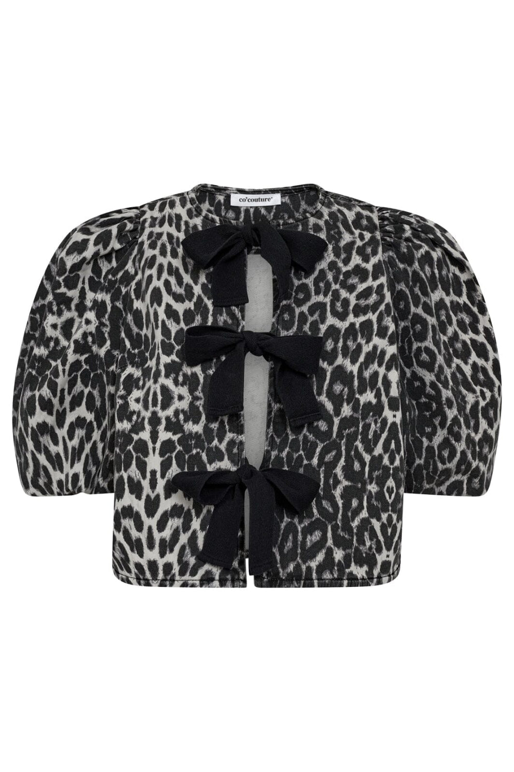 Co´couture - Leocc Bow Blouse 35572 - 140 Dark Grey Skjorter