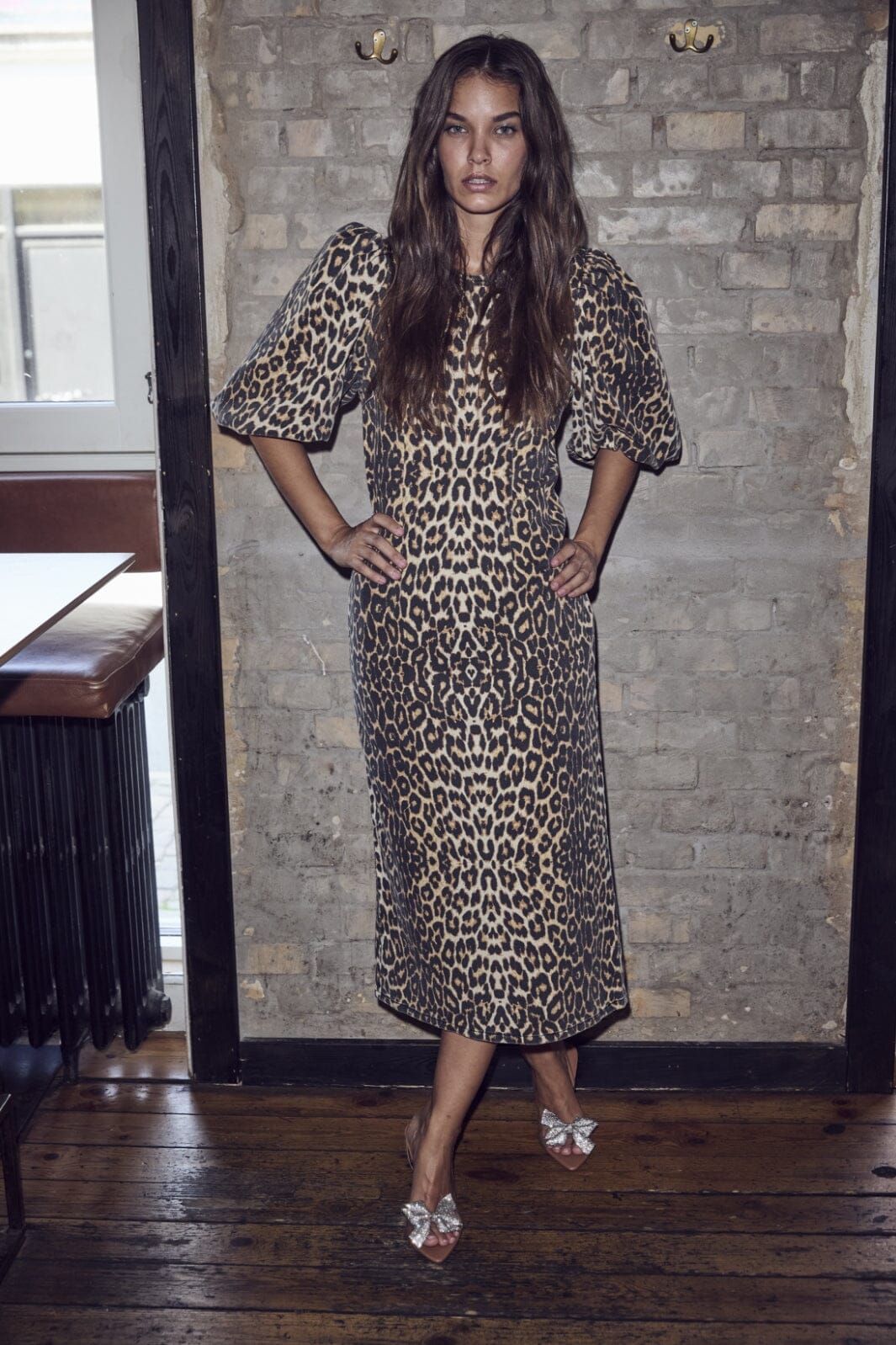 Co´couture - Leocc Puff Dress 36350 - 16 Khaki Kjoler