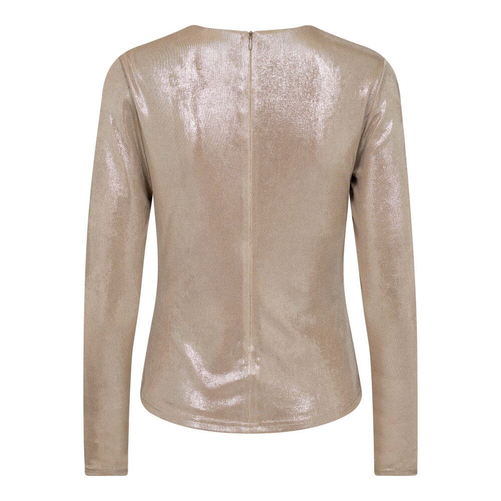 Co´Couture - Margotcc Drape Blouse 33204 - 127 - Champagne Bluser