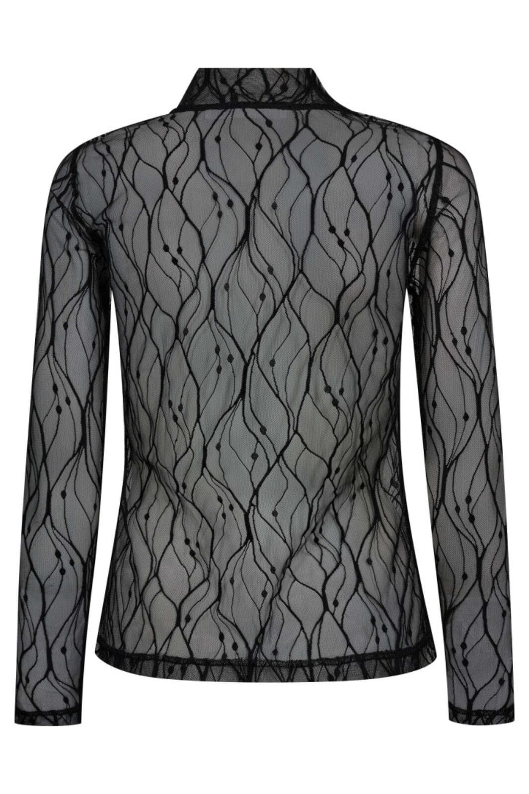 Co´Couture - Mercycc Mesh Turtleneck 33188 - 96 - Black