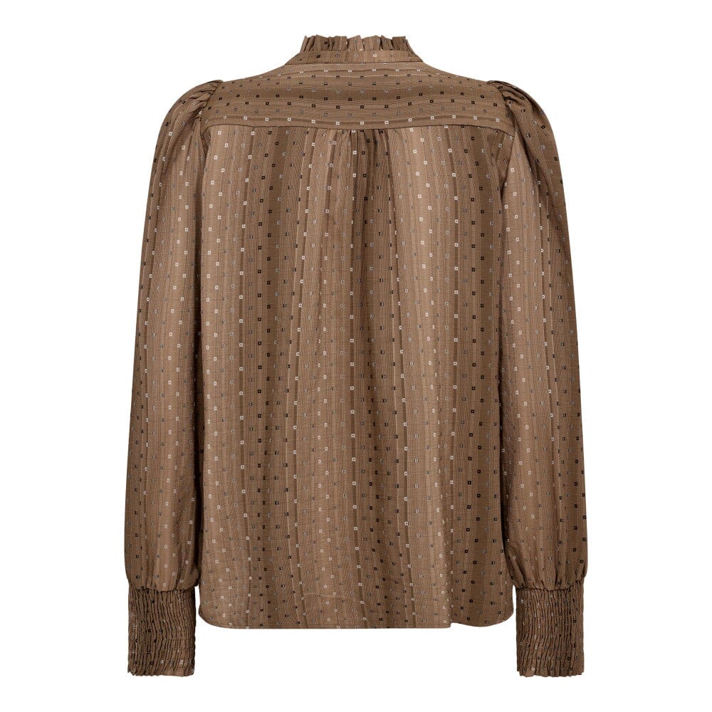 Co´Couture - Ollycc V-Shirt 35970 - 154 - Walnut Skjorter
