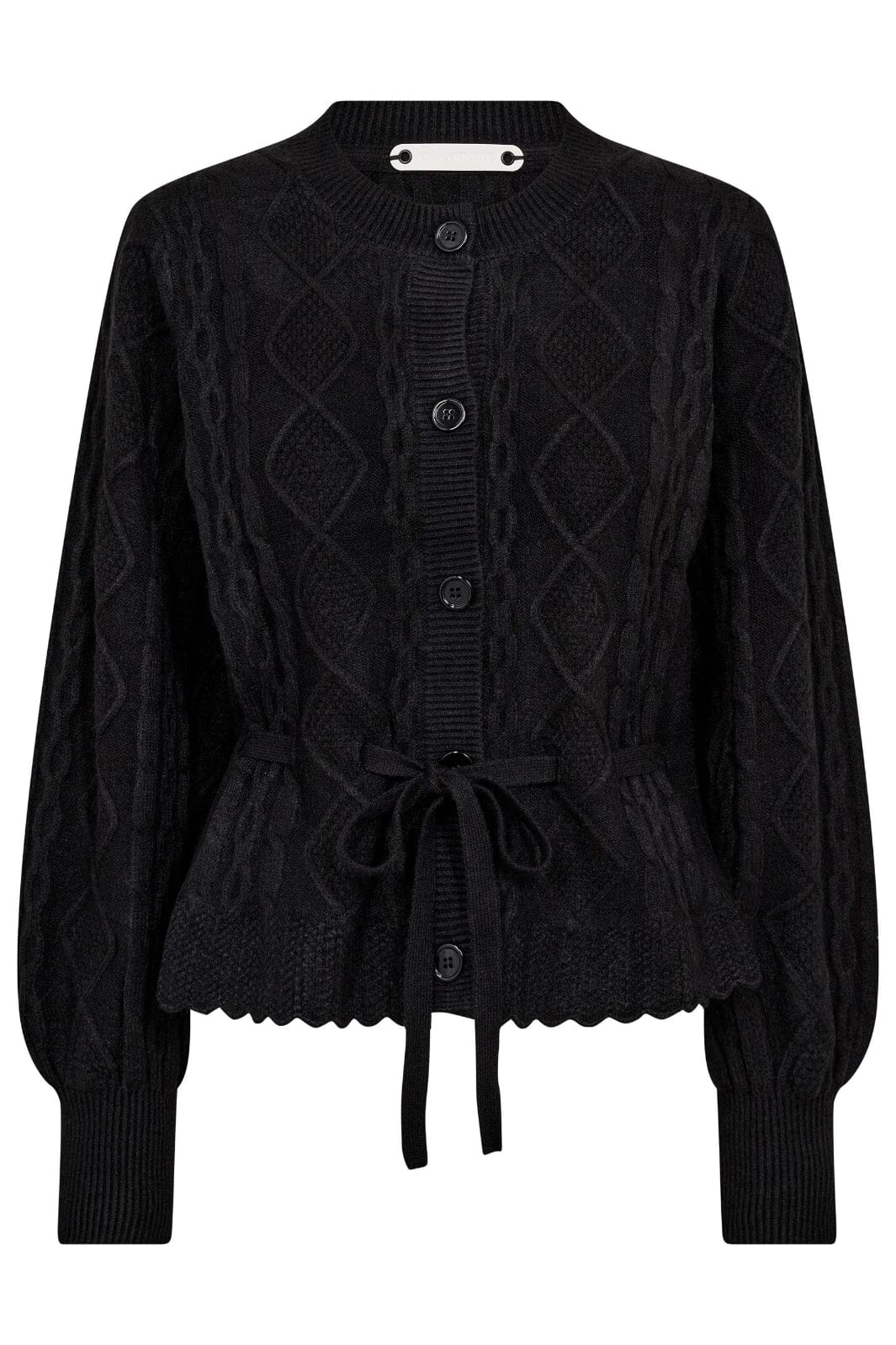 Co´Couture - Rowcc Cable Tie Cardigan 32166 - 96 - Black Cardigans
