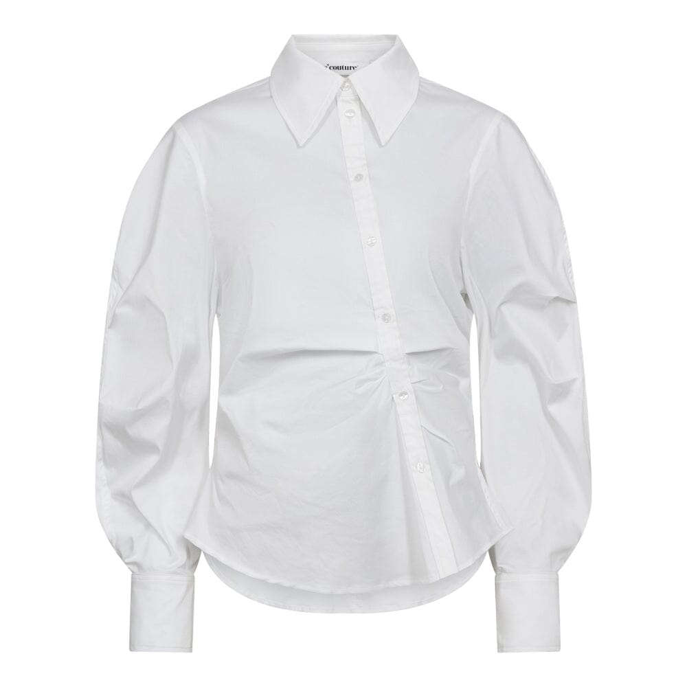 Co´Couture - Sannacc Asym Placket Shirt 35968 - 4000 - White Skjorter