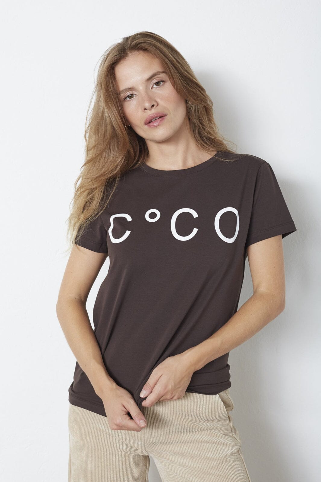 Co´Couture - Signaturecc New Tee 33200 - 145 - Dark Brown T-shirts